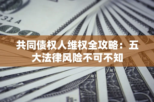 武汉共同债权人维权全攻略：五大法律风险不可不知