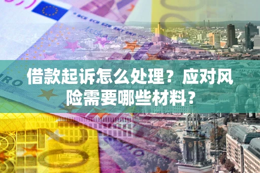 武汉借款起诉怎么处理？应对风险需要哪些材料？