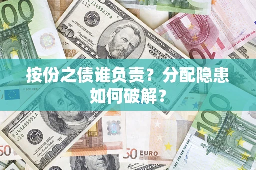武汉按份之债谁负责？分配隐患如何破解？