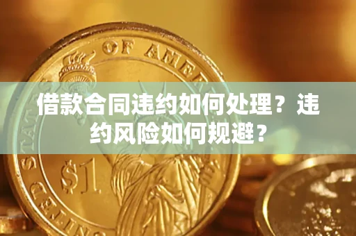 武汉借款合同违约如何处理？违约风险如何规避？