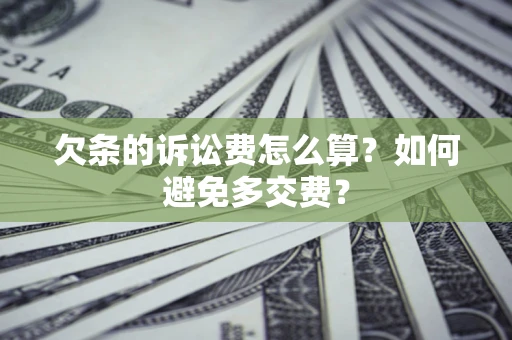 武汉欠条的诉讼费怎么算？如何避免多交费？