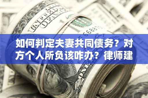 武汉如何判定夫妻共同债务？对方个人所负该咋办？律师建议